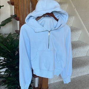 Automet Light Blue Quarter Zip Hoodie